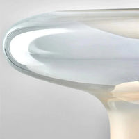 Lampe de chevet Champignon en Verre Italien - Opale