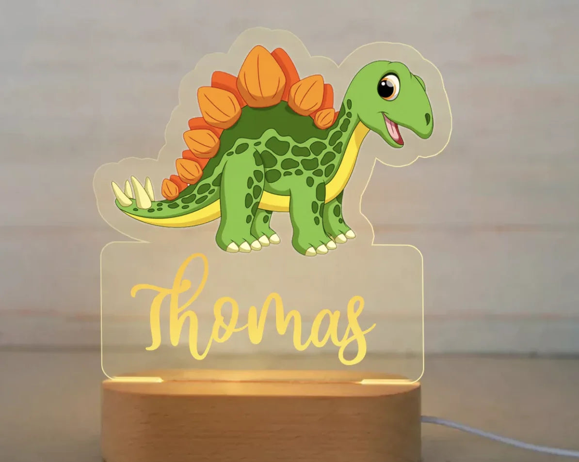 Lampe de chevet Enfant Jungle Nom Personnalisé - Opale