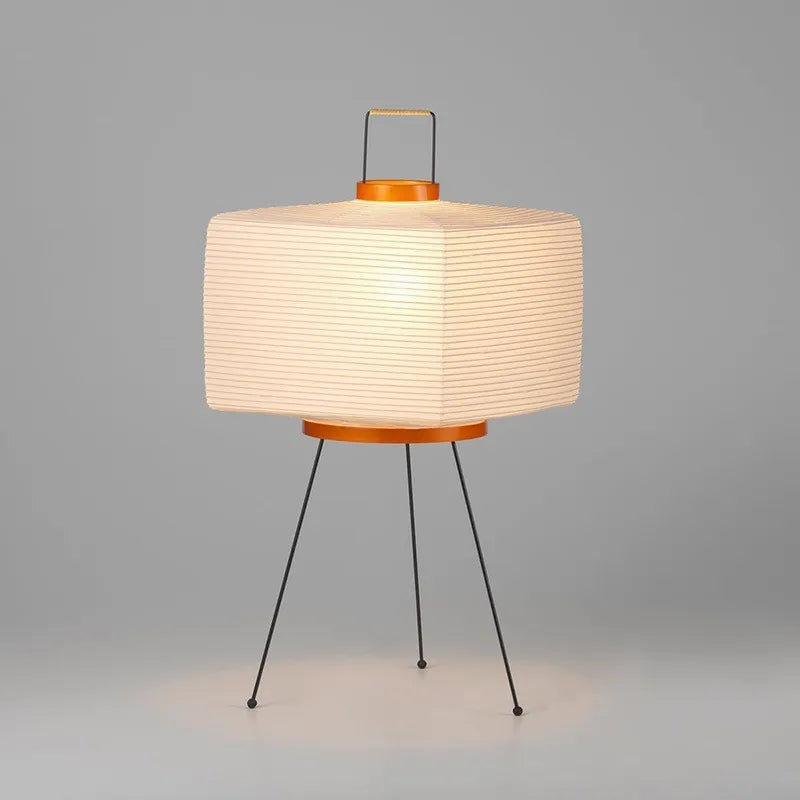 Lampe de chevet Japonaise en Papier sur Trépied - Opale