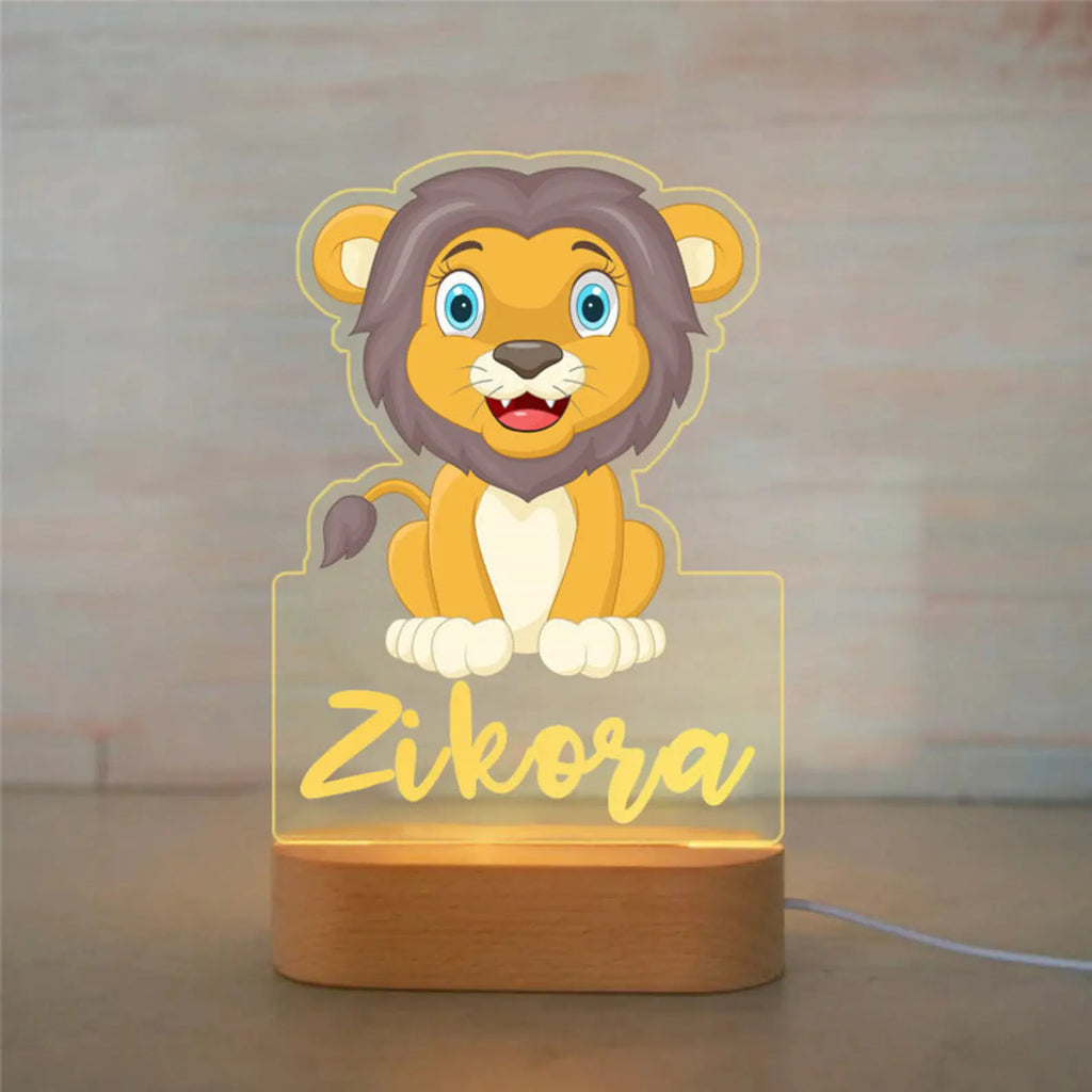 Lampe de chevet Enfant Jungle Nom Personnalisé - Opale