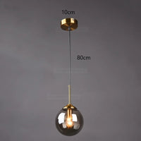 Lampe de chevet Suspendue Boule en Verre Nordique - Opale