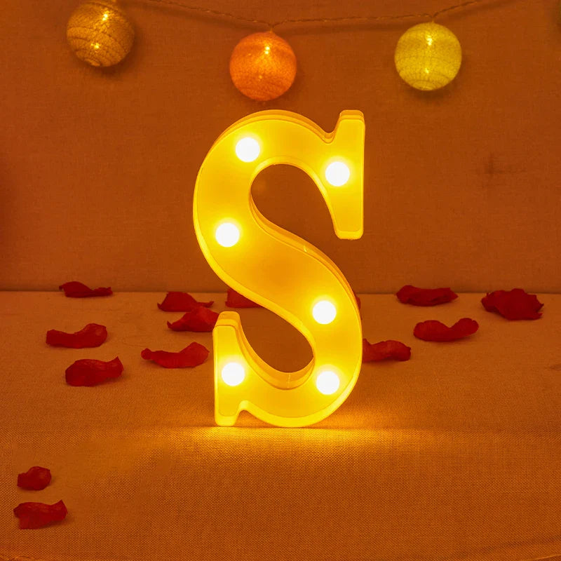 Lampe Alphabet Lettre et Numéro LED pour Évenement - Opale