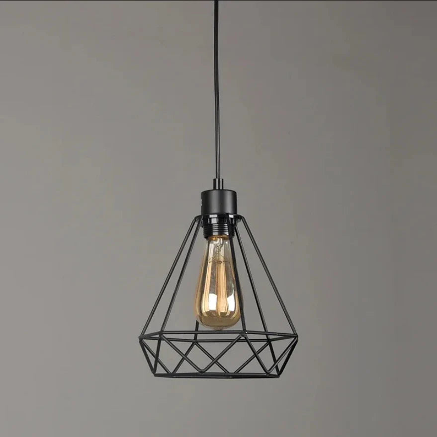 Lampe de chevet Industrielle Suspendue en Fer - Opale