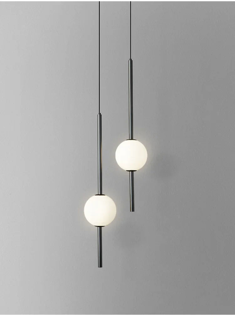 Lampe de chevet Moderne Suspendue Boule en Verre Nordique - Opale