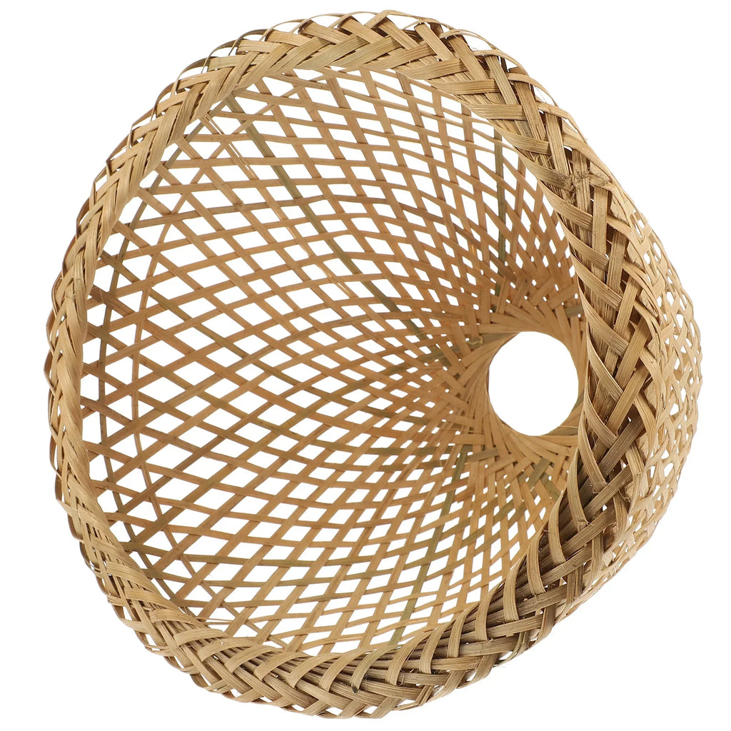 Abat-Jour Lampe de chevet Suspendue en Bambou Tissé - Opale