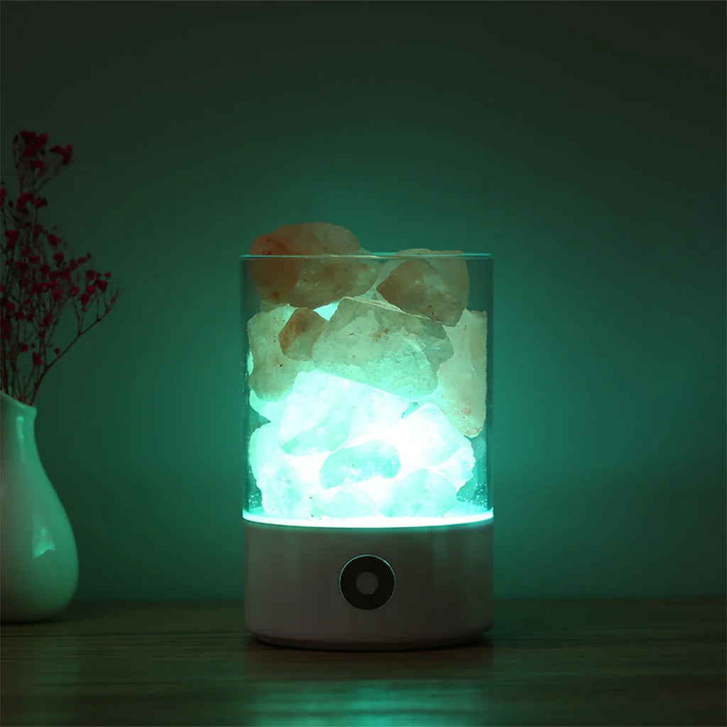 Lampe de Sel effet Flamme LED - Opale
