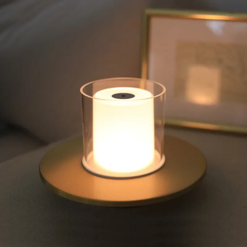 Lampe de chevet Moderne Tactile en Forme de Bougie - Opale