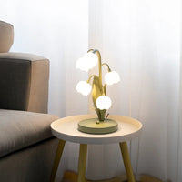 Lampe de chevet à Fleurs de Muguet Vintage - Opale