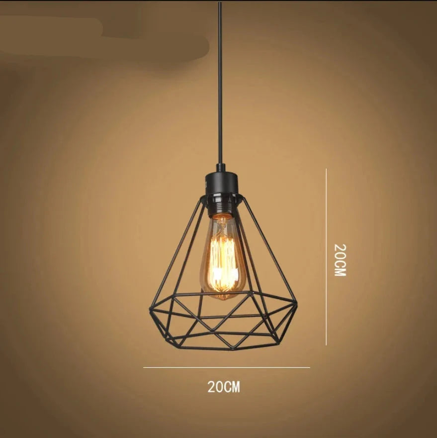 Lampe de chevet Industrielle Suspendue en Fer - Opale