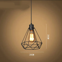 Lampe de chevet Industrielle Suspendue en Fer - Opale