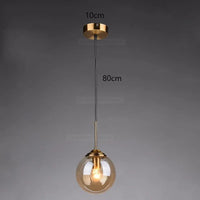 Lampe de chevet Suspendue Boule en Verre Nordique - Opale