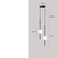 Lampe de chevet Moderne Suspendue Boule en Verre Nordique - Opale
