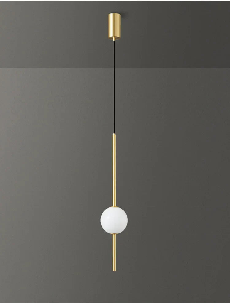 Lampe de chevet Moderne Suspendue Boule en Verre Nordique - Opale