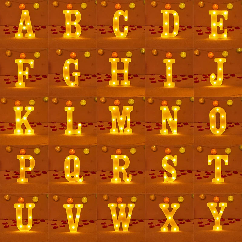 Lampe Alphabet Lettre et Numéro LED pour Évenement - Opale