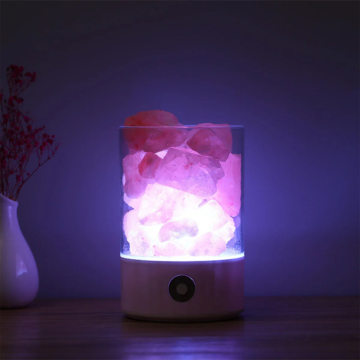 Lampe de Sel effet Flamme LED - Opale Image