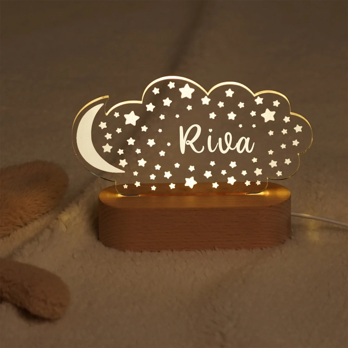 Lampe de chevet Bébé Prénom Personnalisé - Opale