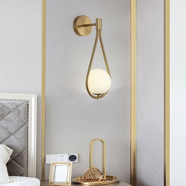 Lampe de chevet Suspendue Goutte d'eau - Opale Image