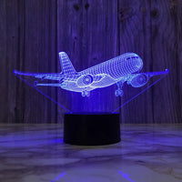 Lampe de chevet LED Projection Avion Tactile - Opale