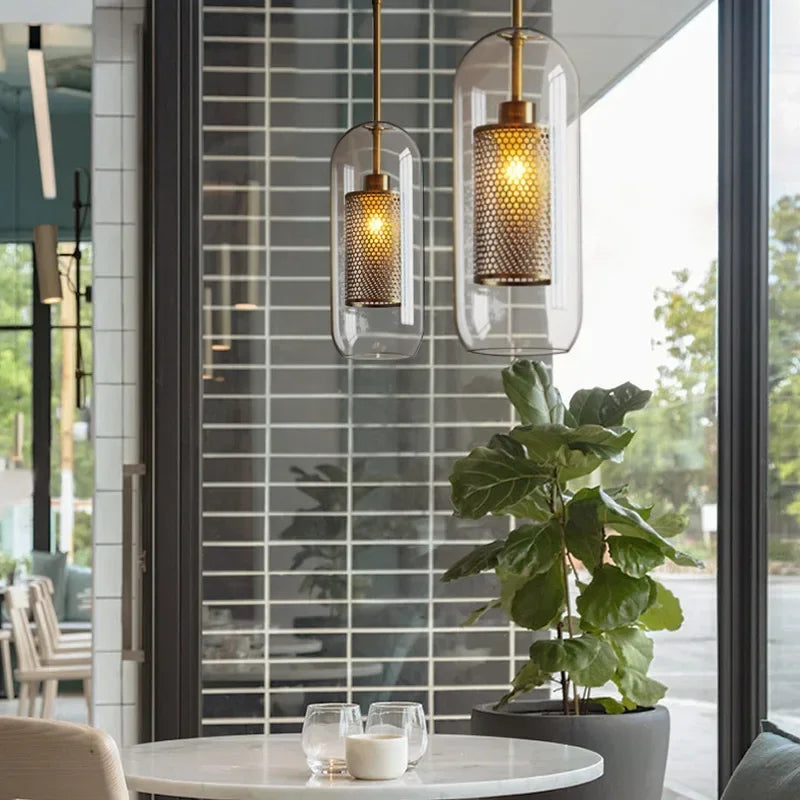 Lampe de chevet Suspendue Industrielle - Opale Image
