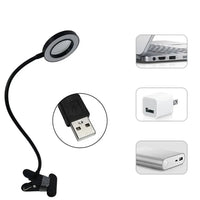 Lampe de chevet Lecture Pince à Clip avec Loupe - Opale