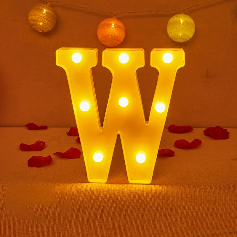 Lampe Alphabet Lettre et Numéro LED pour Évenement - Opale