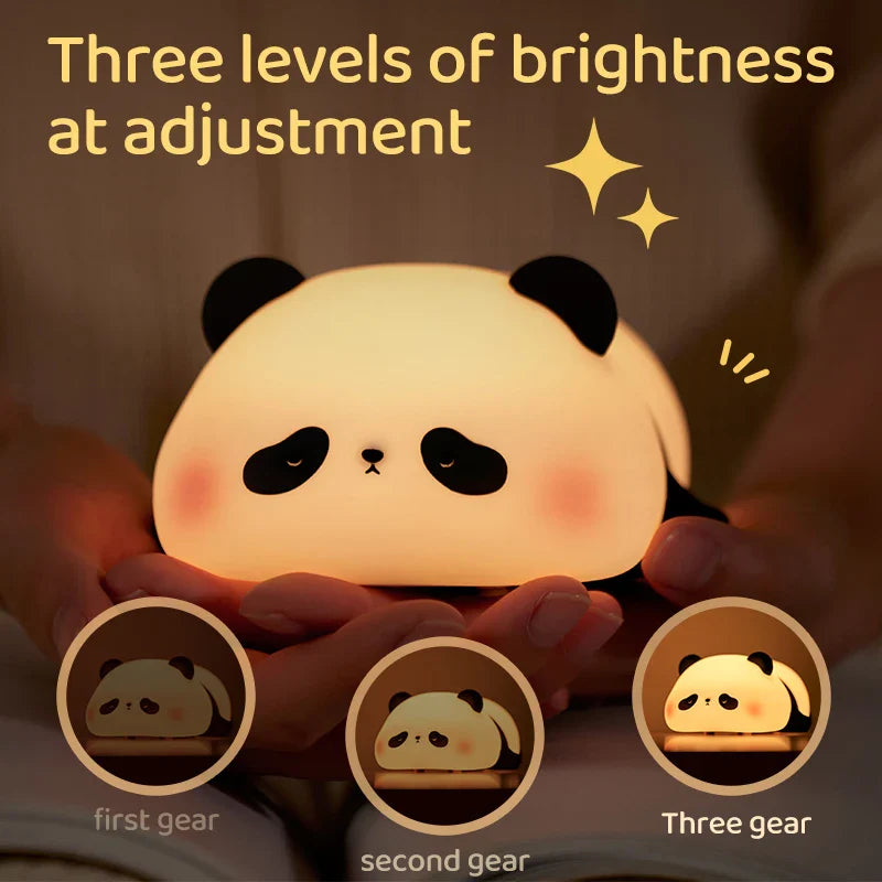 Lampe de chevet Enfant Panda Mignon - Opale