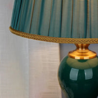 Lampe de chevet Baroque en Céramique Vert - Opale