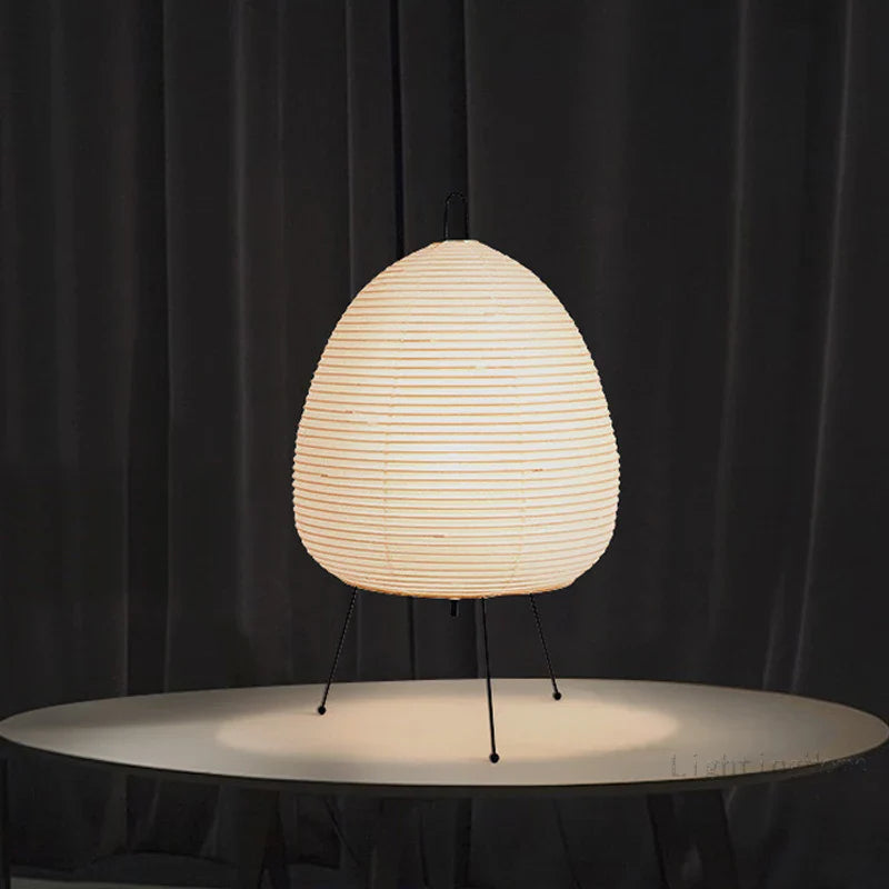 Lampe de chevet Japonaise en Papier Noguchi - Opale