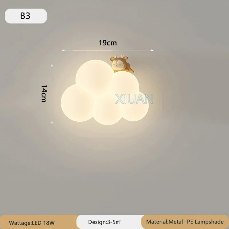 Lampe de chevet Murale Nuage Blanc pour Enfant - Opale