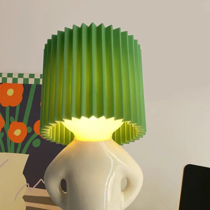 Lampe de chevet Originale en Forme de Bonhomme - Opale