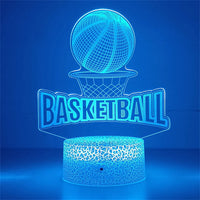 Lampe de chevet LED 3D Tactile Basketball - Opale