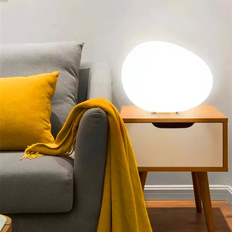 Lampe de chevet Design LED Caillou Lumineux - section Image