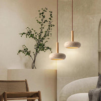 Lampe de chevet LED Suspendue en Pierre Design - Opale