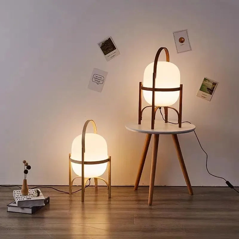 Lampe de chevet en Bois Moderne style Japonaise - Opale