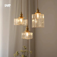 Lampe de chevet Moderne Rétro Suspendue en Verre - Opale