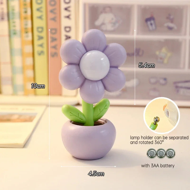 Lampe de Bureau en Forme de Fleur Mignonne - Opale