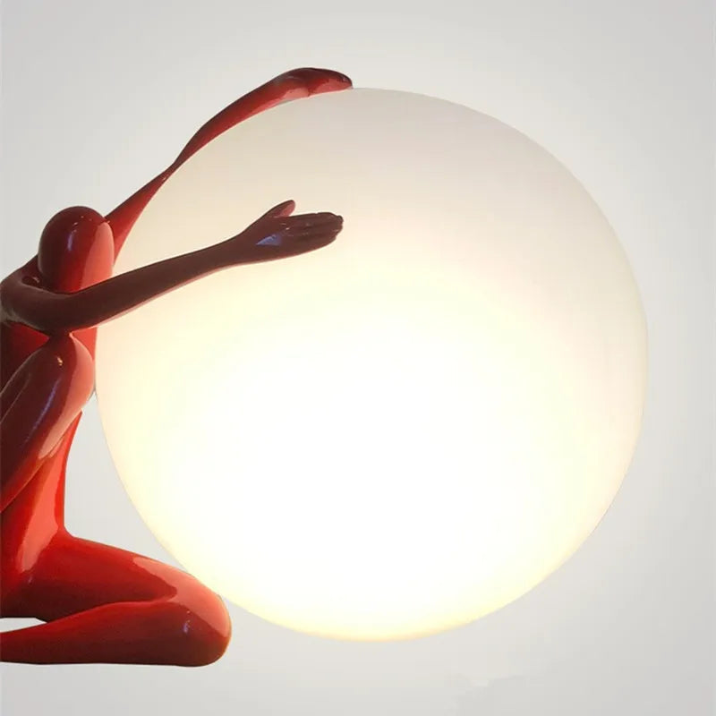 Lampe de chevet Design Boule en Verre Humanoïde - section Image