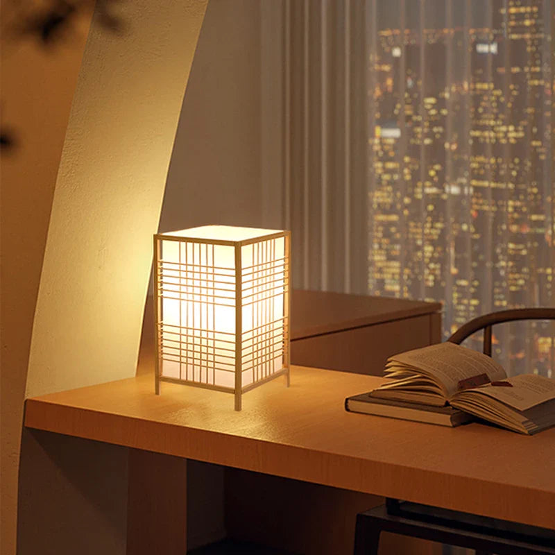 Lampe de chevet Bambou Lanterne Japonaise - Opale