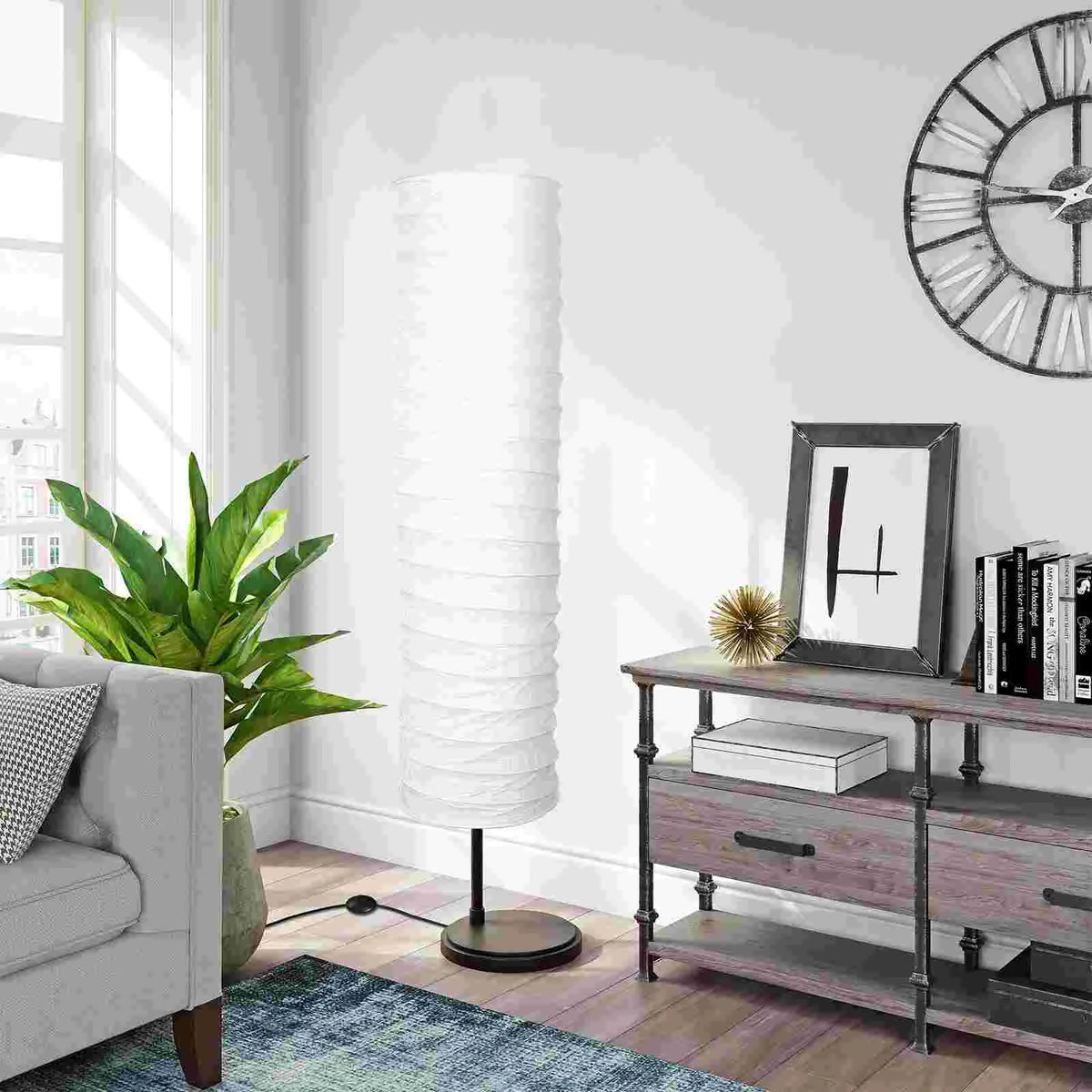 Abat-Jour Lampe de chevet en Papier pour Lampadaire - Opale
