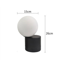 Lampe de chevet Design en forme de Boule en Verre - Opale