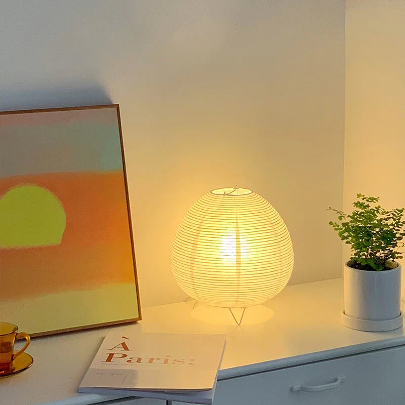 Lampe de chevet Japonaise en forme de Boule - Opale