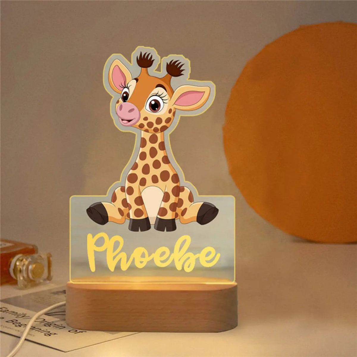 Lampe de chevet Enfant Jungle Nom Personnalisé - section Image