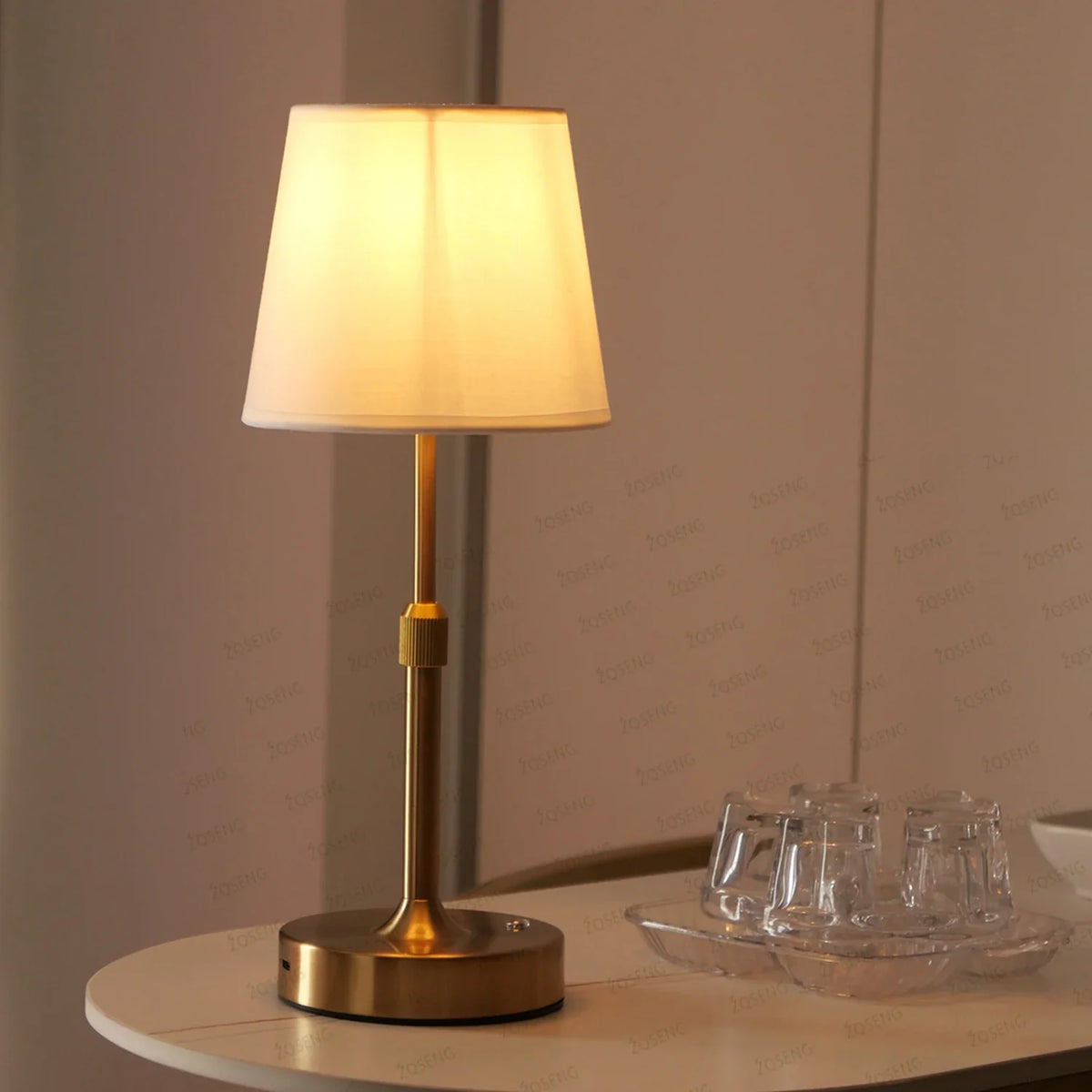 Lampe de chevet Moderne à Hauteur Réglable en Métal - Opale Image