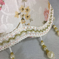 Abat-Jour Lampe de chevet style Baroque en Tissu - Opale