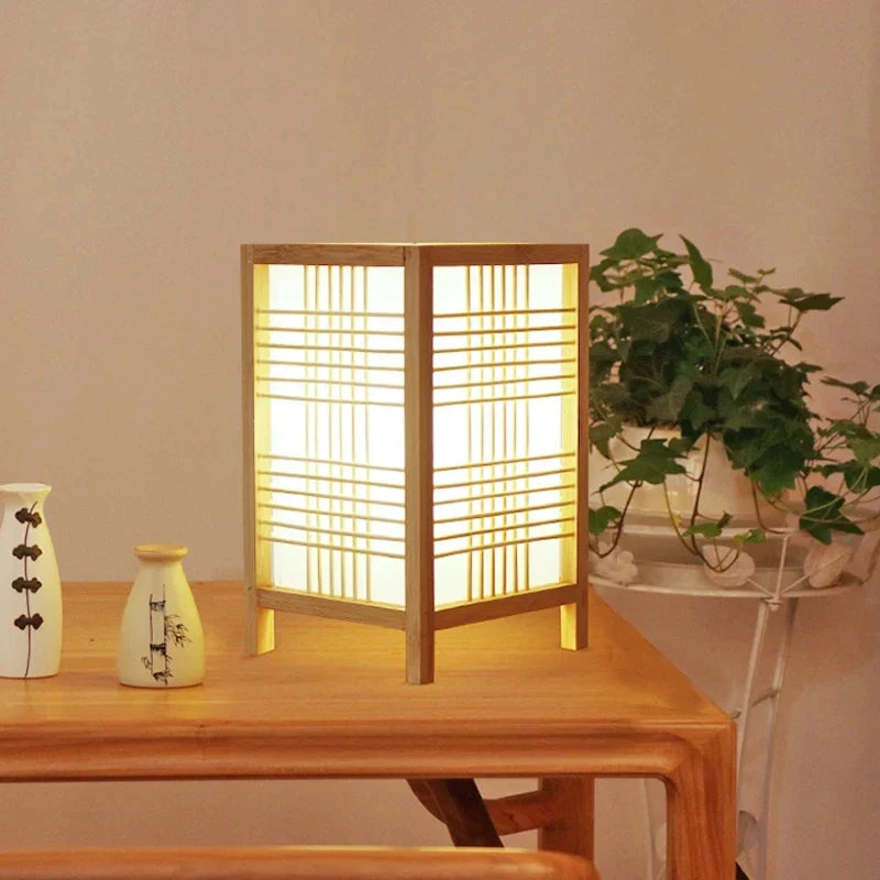 Lampe de chevet Bambou Lanterne Japonaise - Opale Image