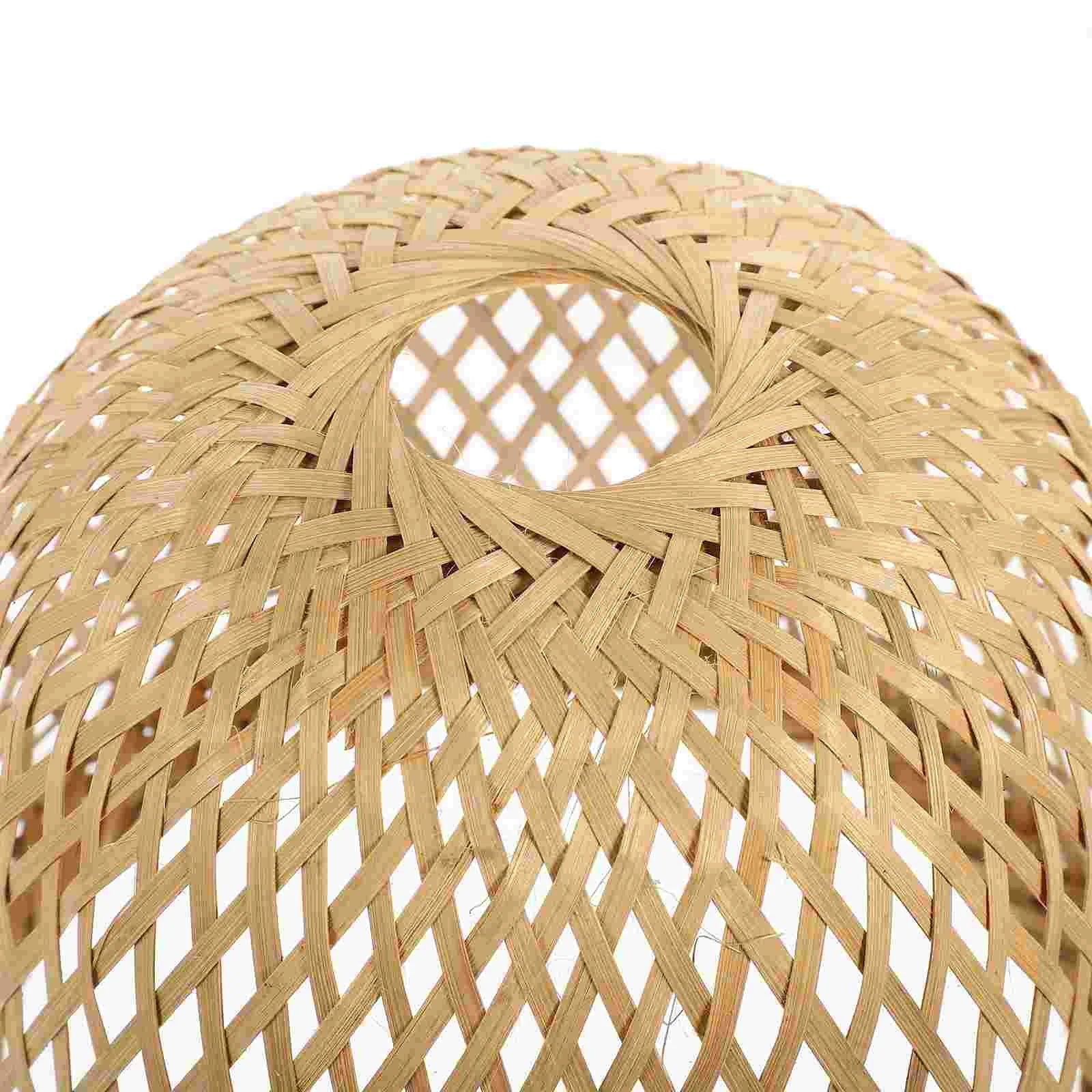 Abat-Jour Lampe de chevet Suspendue en Bambou Tissé - Opale