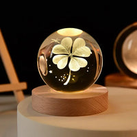 Lampe de chevet USB Sphère Féerique - Opale