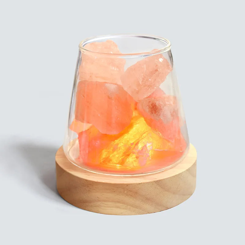 Lampe de Sel d'Himalaya Diffuseur en Pierres Naturelles - Opale