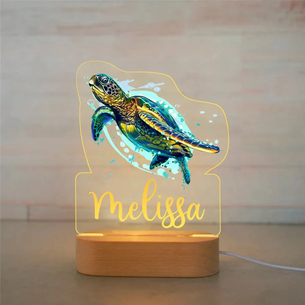 Lampe de chevet Enfant Jungle Nom Personnalisé - Opale
