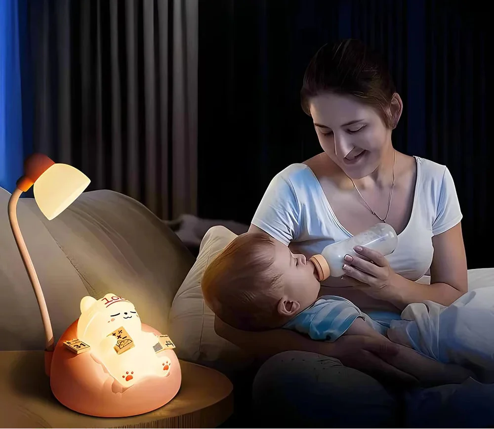 Lampe de chevet USB Mini Chat super Chill - Opale